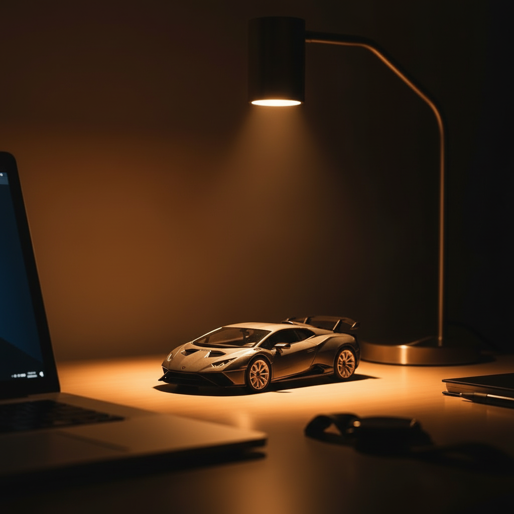 Model car on desk