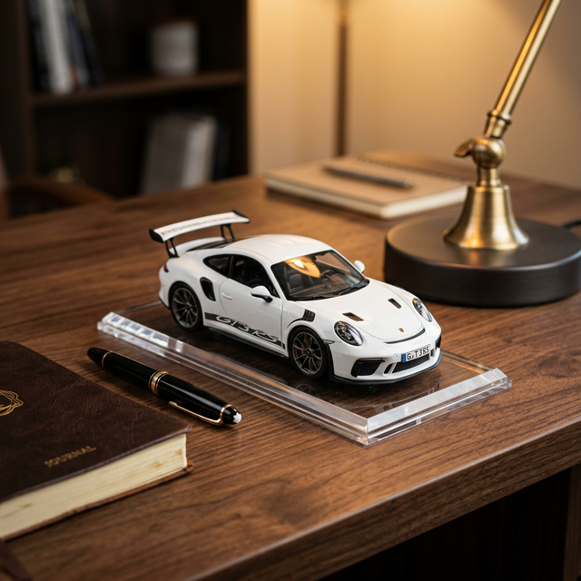 James Harrington's Porsche 911 GT3 RS on desk
