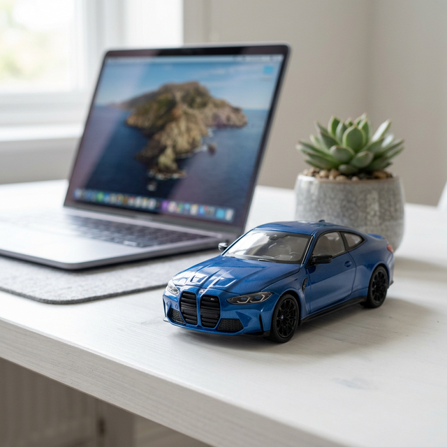 Tyler Brooks's BMW M4 Competition on desk