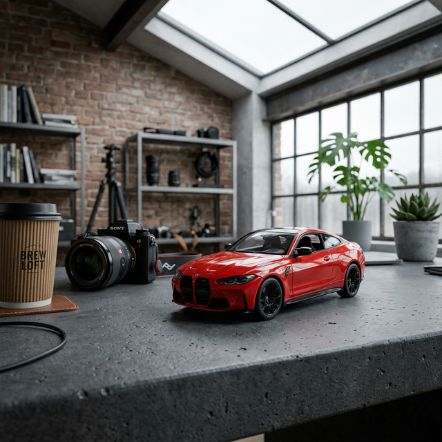 Chris LaFont's BMW M4 Competition on desk